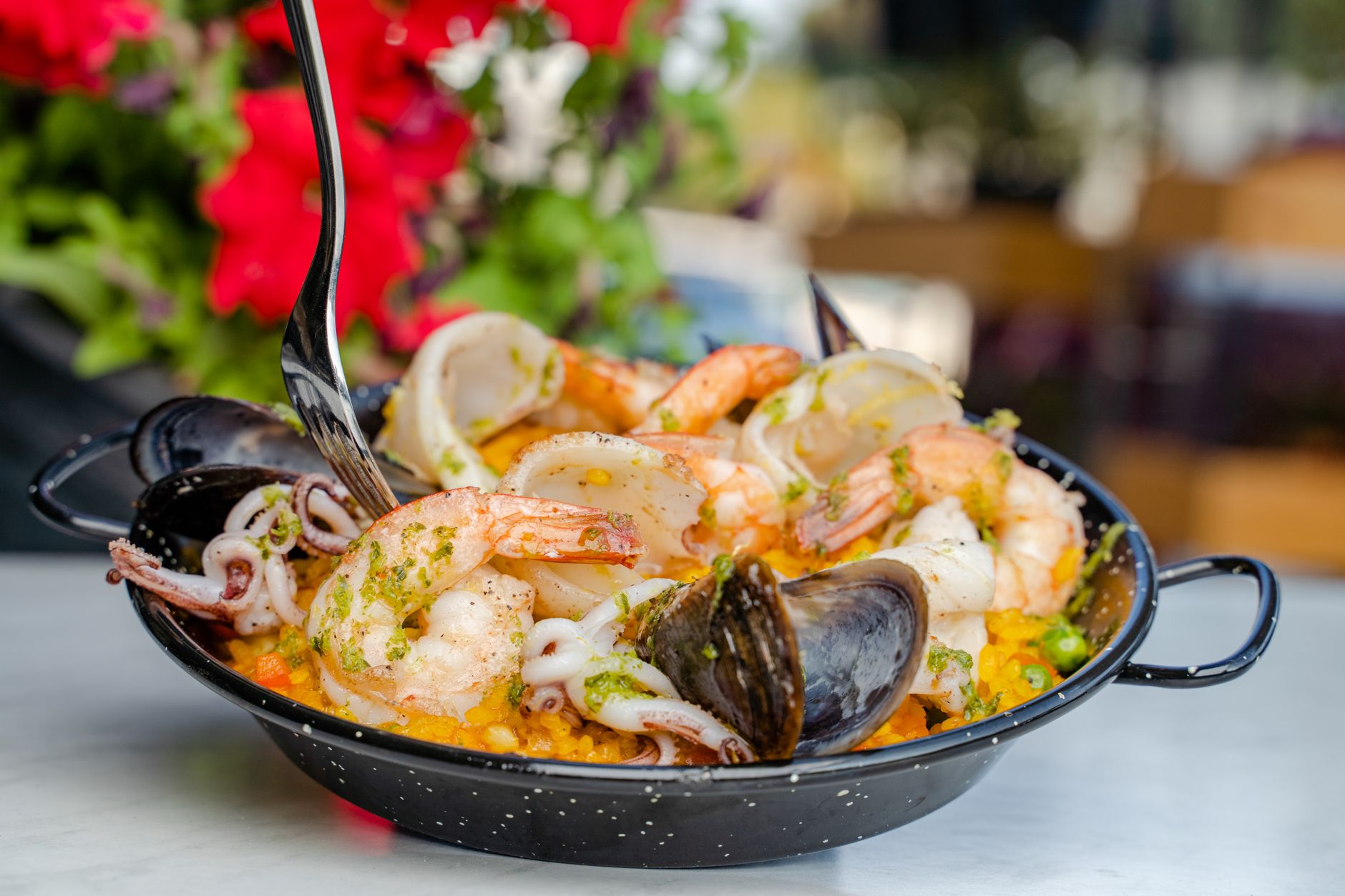 Paella de marisco sencilla
