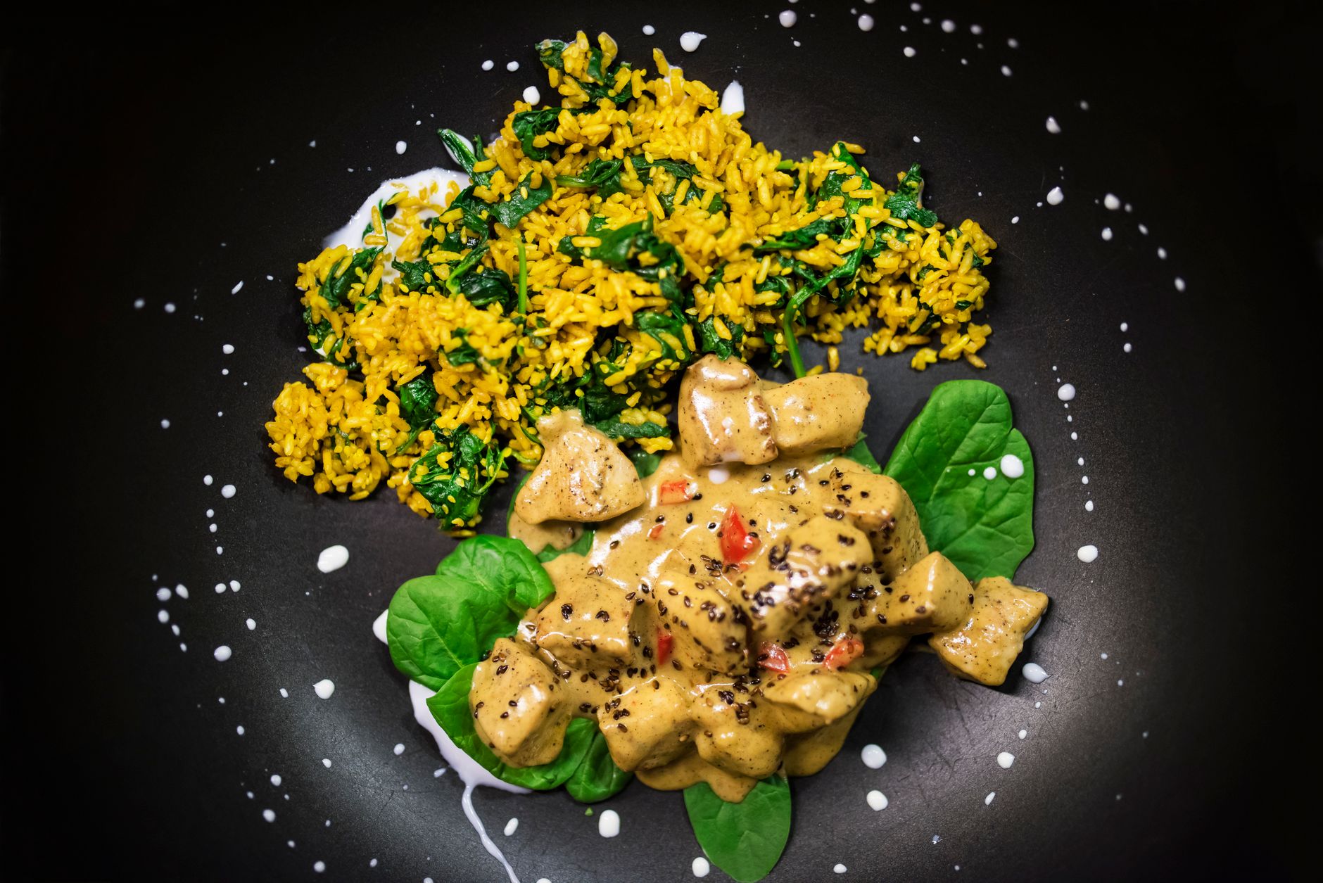 Pollo al curry con leche de coco